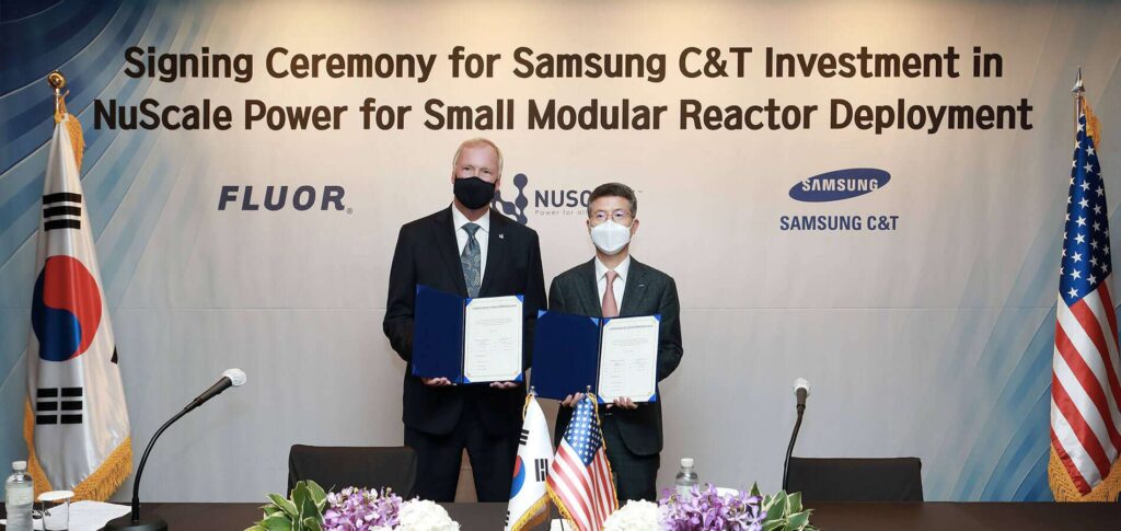 NuScale reçoit le soutien de Samsung C&T pour ses SMR