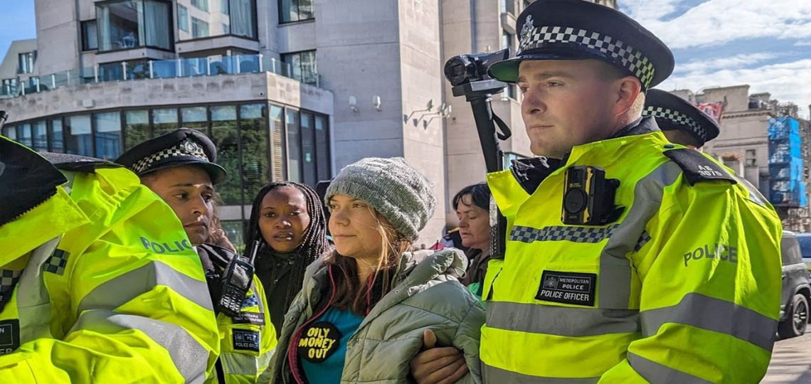 Greta Thunberg arrested at London demonstration