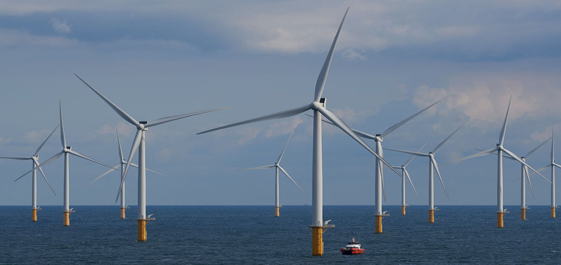 A 67-turbine wind power project in Najaderna, Sweden