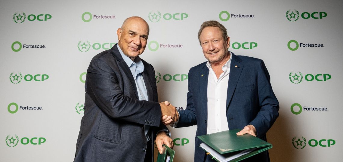 OCP and Fortescue to develop green hydrogen and ammonia in Morocco