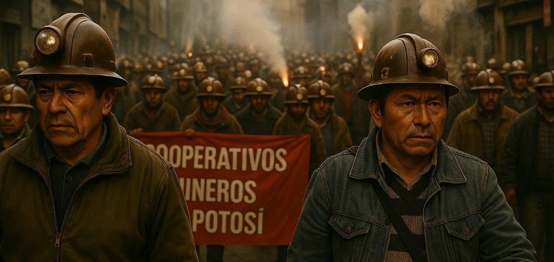 Thousands of miners block La Paz to protest fuel shortage