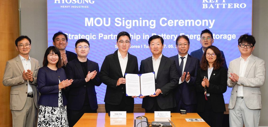REPT BATTERO livrera 2,5GWh de systèmes de stockage à Hyosung Heavy Industries