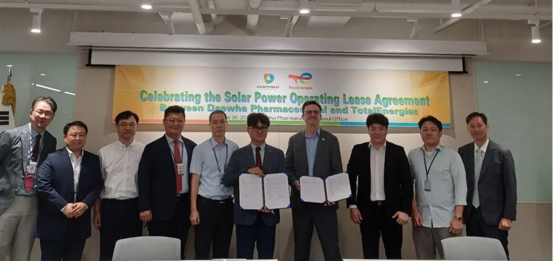 TotalEnergies signs with Daehwa Pharmaceutical to install solar system in Korea