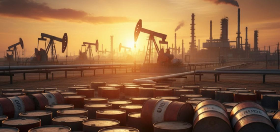 Global oversupply drove Brent crude down to $63 in December 2025